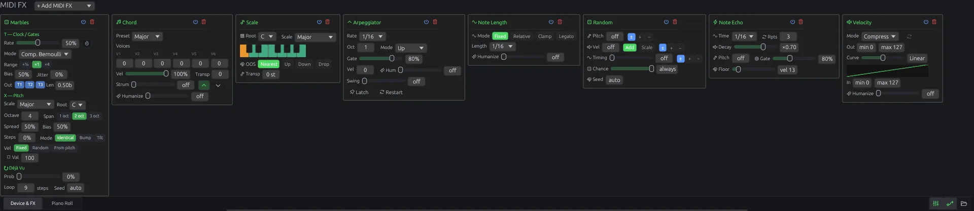 MIDI FX Chain