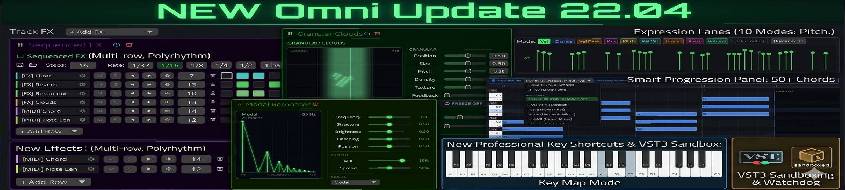 Sequenced FX, Granular Clouds, Expression Lanes i skróty klawiaturowe — Omni Update 22.04