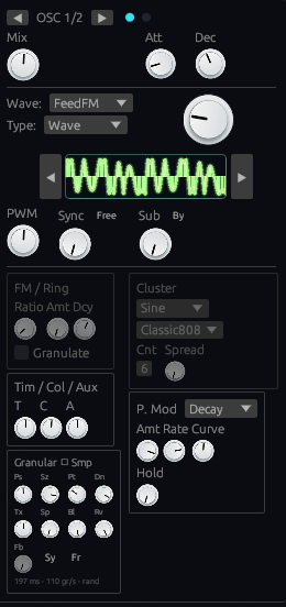 Synthesizer Oscillator Section